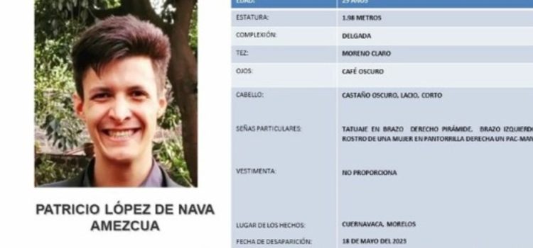 Localizan muerto a joven desparecido desde el 18 de mayo en Cuernavaca