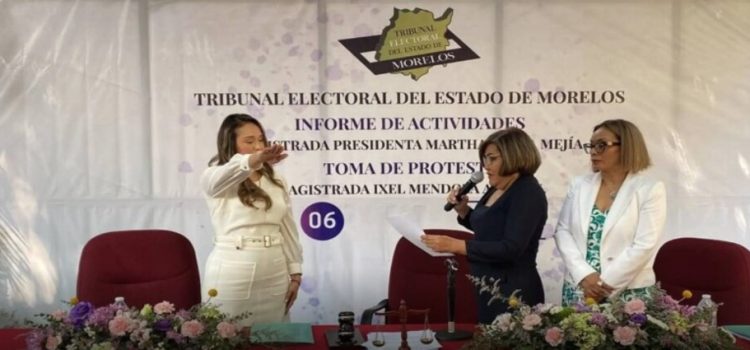 Ixel Mendoza asume presidencia del Tribunal Estatal Electoral de Morelos