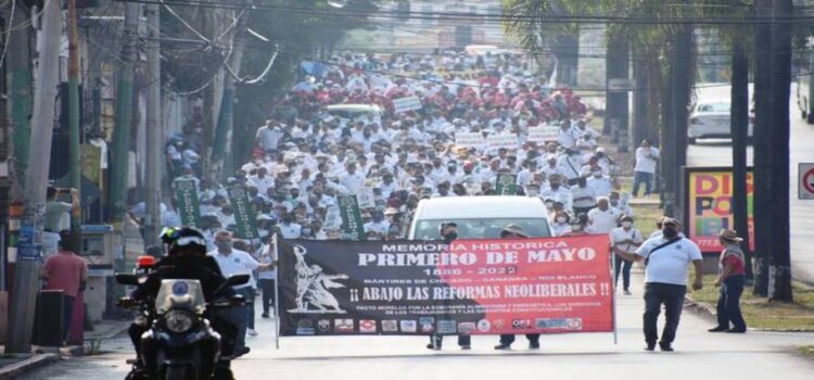 Sindicatos marchan este 1 de mayo por las calles de Cuernavaca