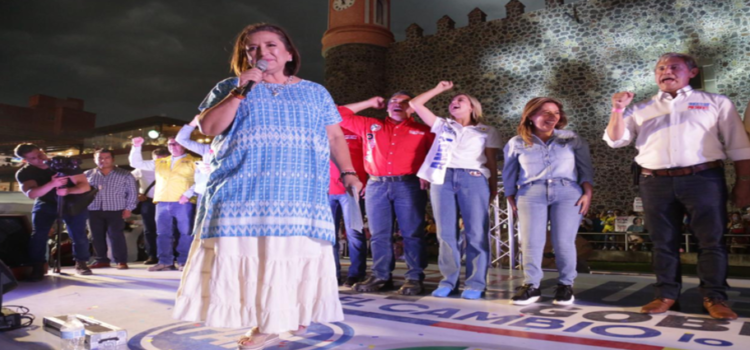 Lluvia entorpeció cierre de campaña de Xóchitl Gálvez en Morelos