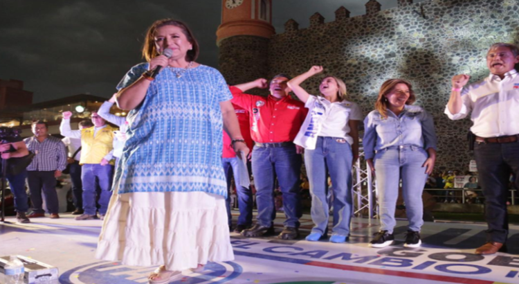 Lluvia entorpeció cierre de campaña de Xóchitl Gálvez en Morelos