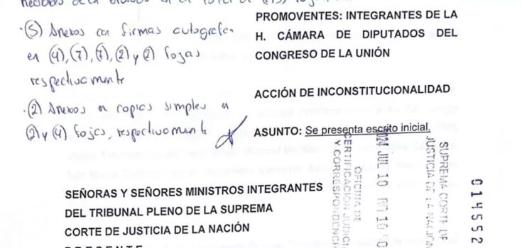 Oposición parlamentaria impugna reformas a leyes de Amparo y de Amnistía