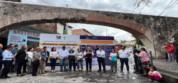 Entregan obra acueducto del Barrio de Gualupita en Cuernavaca