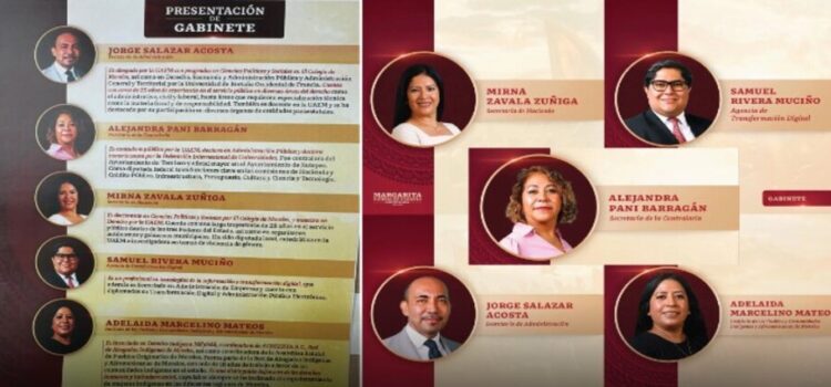 Margarita González Saravia presentó a 5 nuevos integrantes de su próximo Gabinete en Morelos