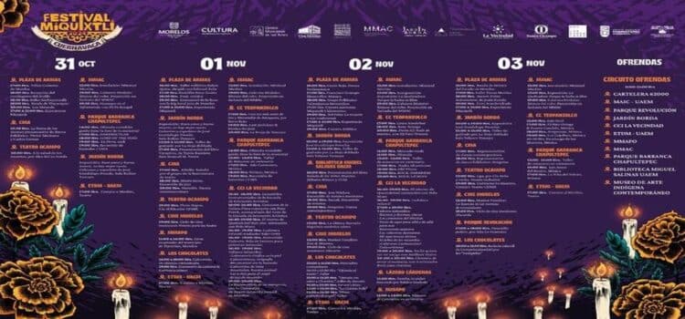 Actividades culturales gratuitas en “Festival Miquixtli 2024” de Cuernavaca