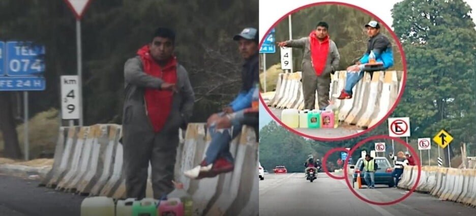 Detectan venta de huachicol en la autopista México-Cuernavaca