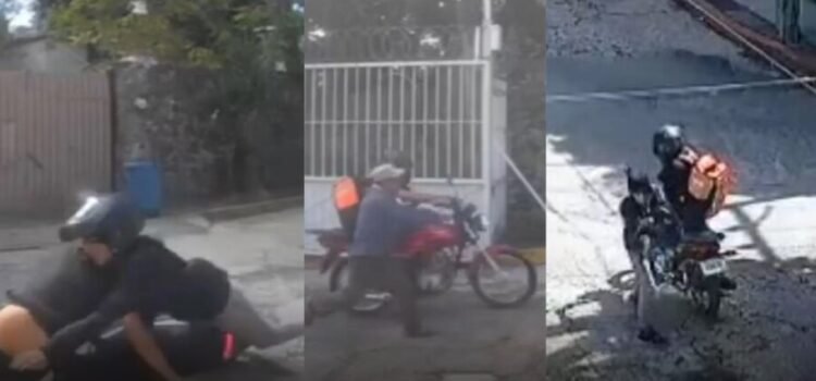 Captan a repartidor participando en robo de motocicleta en Cuernavaca Captan a repartidor participando en robo de motocicleta en Cuernavaca