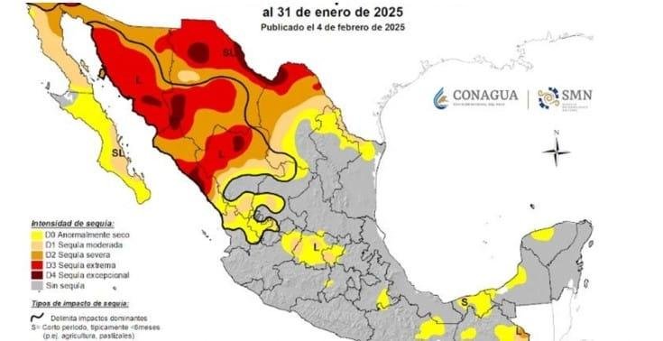 Sequía en México sigue avanzando Sequía en México sigue avanzando