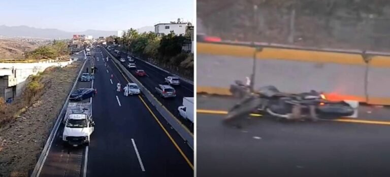 Motociclista pierde la vida arrollado en la autopista Cuernavaca-Acapulco