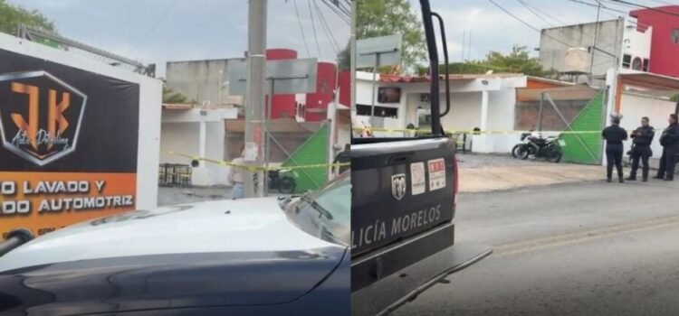 Victiman a balazos a 2 sujetos en autolavado de Subida Chalma, Cuernavaca