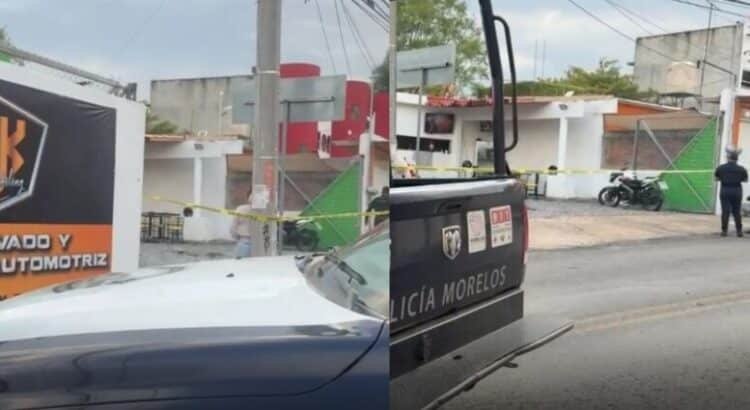 Victiman a balazos a 2 sujetos en autolavado de Subida Chalma, Cuernavaca