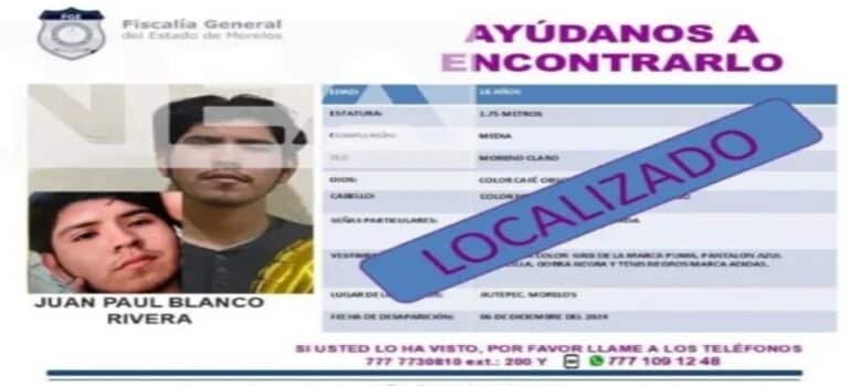 Encuentran a joven desaparecido armado y con droga en Cuernavaca