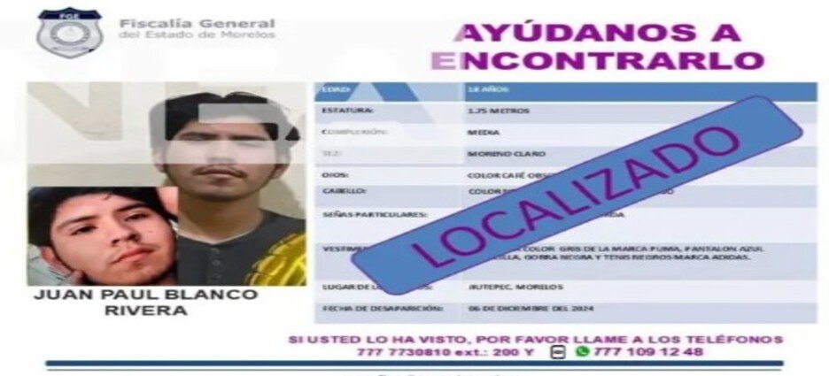 Encuentran a joven desaparecido armado y con droga en Cuernavaca