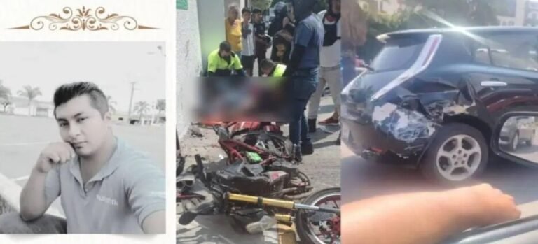 Motociclista pierde la vida tras ser embestido 2 veces por auto en Jiutepec