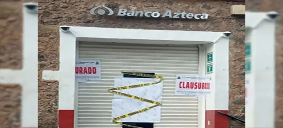 Menor se fractura cráneo tras accidente en sucursal de Banco Azteca