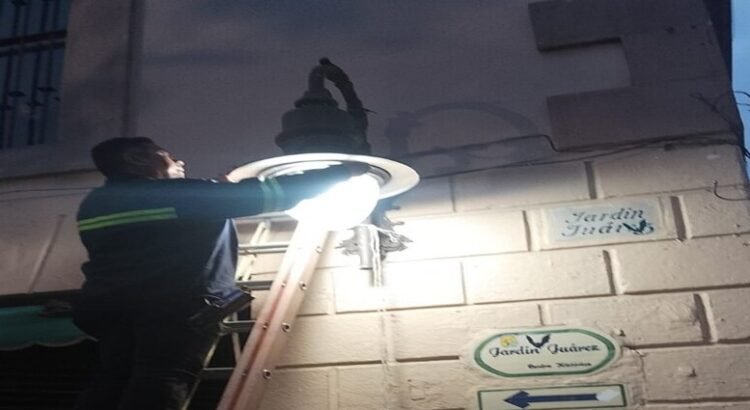 Mejoran iluminación y seguridad en centro de Cuernavaca