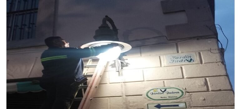 Mejoran iluminación y seguridad en centro de Cuernavaca