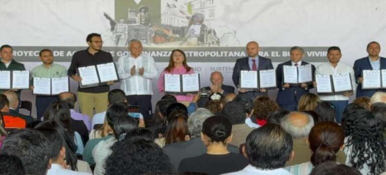 Gobernadora firma convenio con 7 municipios para fortalecer la zona metropolitana de Cuernavaca
