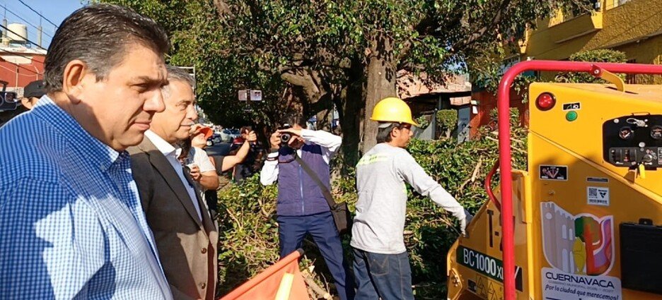 Implementan astilladora para la recolección de desechos vegetales en Cuernavaca